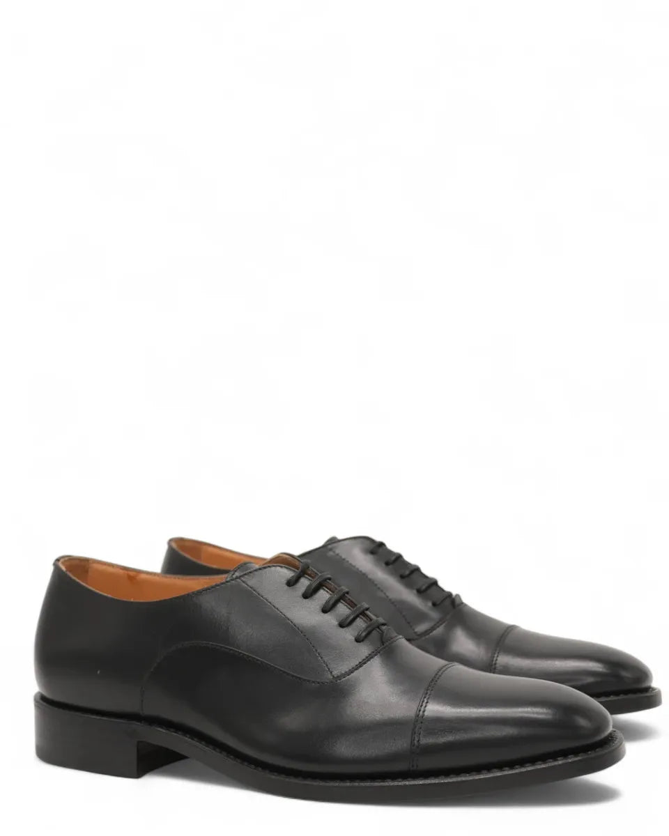 Stringate in Pelle con Lavorazione Goodyear e Fondo in Cuoio-Graziano Salvatelli-Stringate-Vittorio Citro Boutique