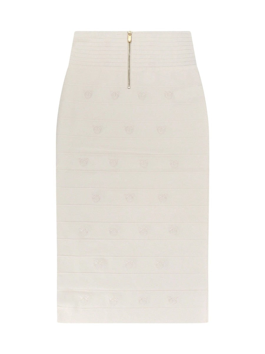 Gonna Longuette Jacquard Love Birds Stapelia-Pinko-Gonne-Vittorio Citro Boutique