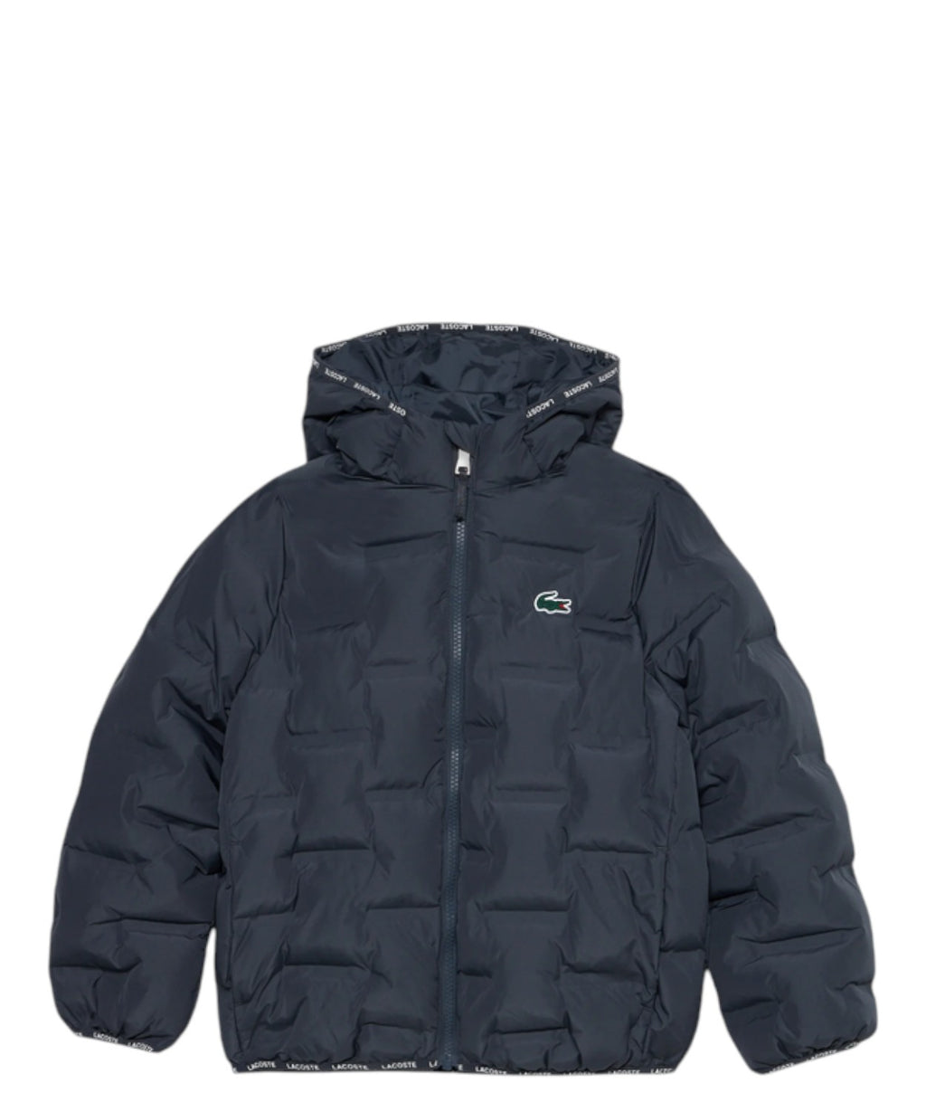 Piumino Bambino Lacoste con Cappuccio e Logo