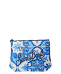 Aline MC2 Saint Barth clutch bag with logo and print
