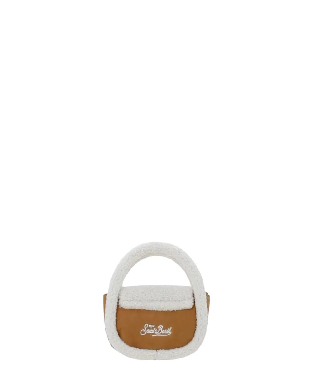 Borsa Crossbody Gilda in Effetto Mutton Camel con Dettagli Shearling-Mc2 Saint Barth-Borse a mano-Vittorio Citro Boutique