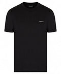 T-shirt girocollo in jersey misto lyocell con micro logo Emporio Armani-Emporio Armani-T-shirt-Vittorio Citro Boutique