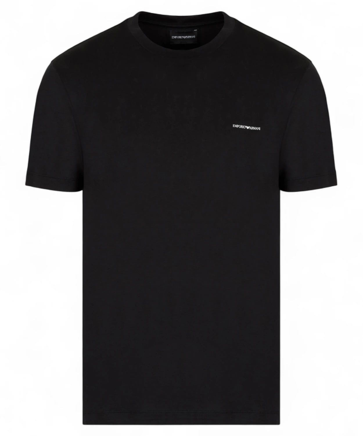 T-shirt girocollo in jersey misto lyocell con micro logo Emporio Armani-Emporio Armani-T-shirt-Vittorio Citro Boutique