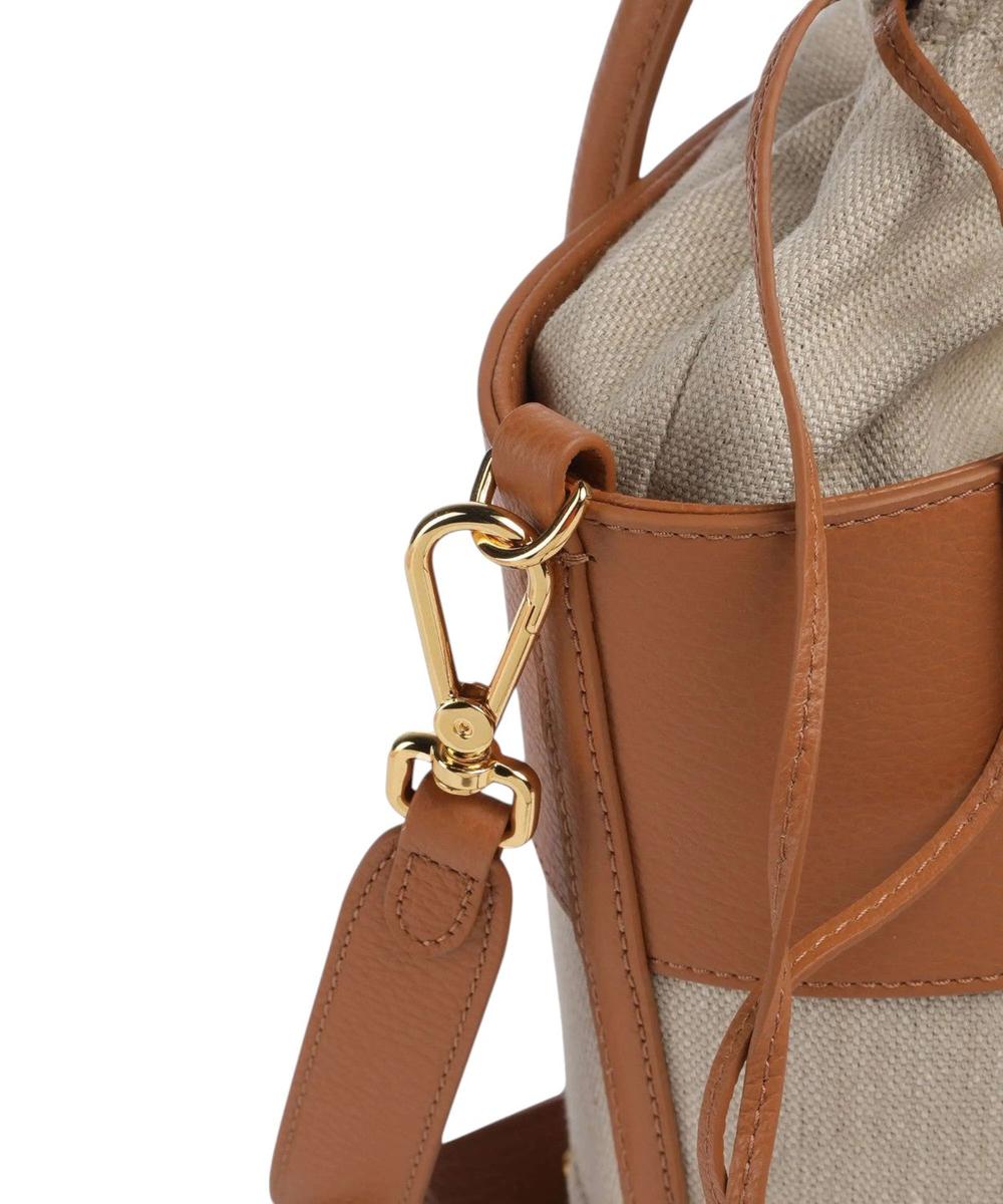 Myrtha Canvas Borsa a Secchiello in Tela con Rivestimenti in Pelle-Coccinelle-Borse a mano-Vittorio Citro Boutique