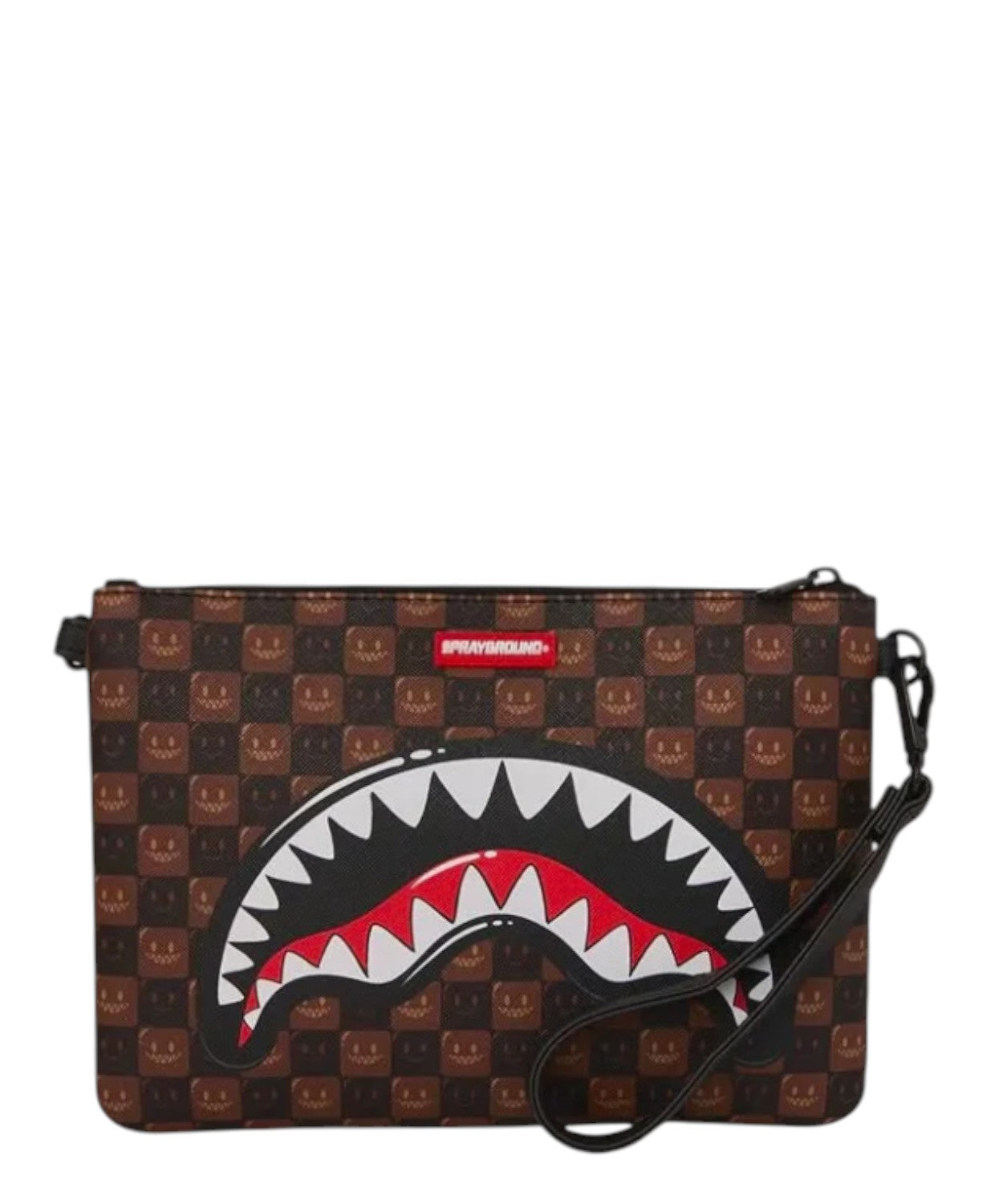 Pochette Sprayground Sharks in Paris marrone check