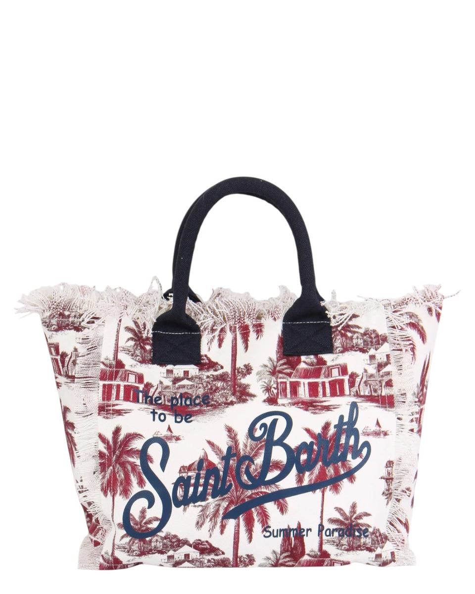 Borsa Vanity Tote Barth Jouy in cotone con zip e manici-Mc2 Saint Barth-Borse a spalla-Vittorio Citro Boutique