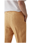 Pantaloni in lino con motivo a righe-Lardini-Pantaloni-Vittorio Citro Boutique