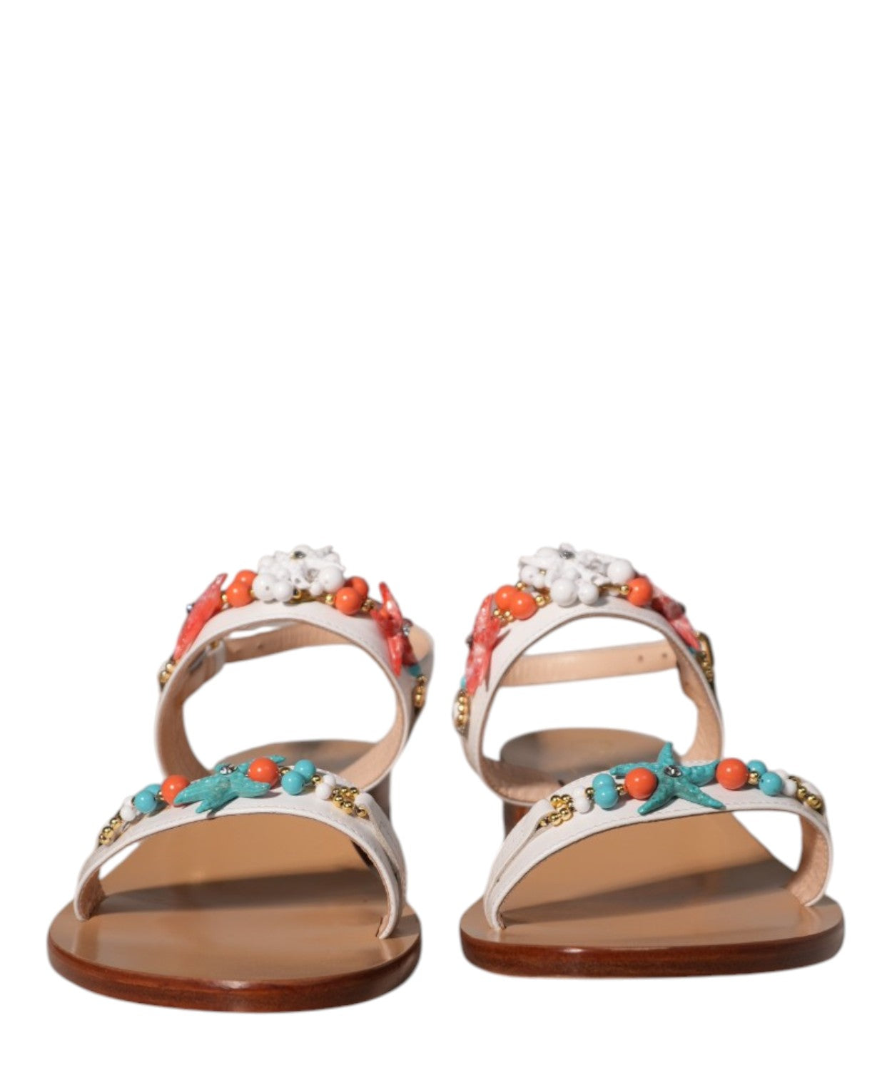 Sandali Eleganti con Applicazioni Corallo per Estate