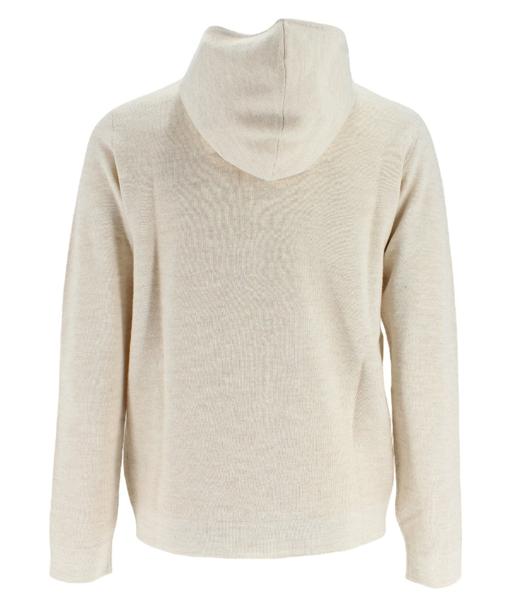 Maglia con Cappuccio e Zip in Lana Merinos-JEORDIE'S-Maglieria-Vittorio Citro Boutique