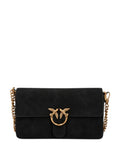 Borsa a spalla Pinko Love One Slouchy S in camoscio