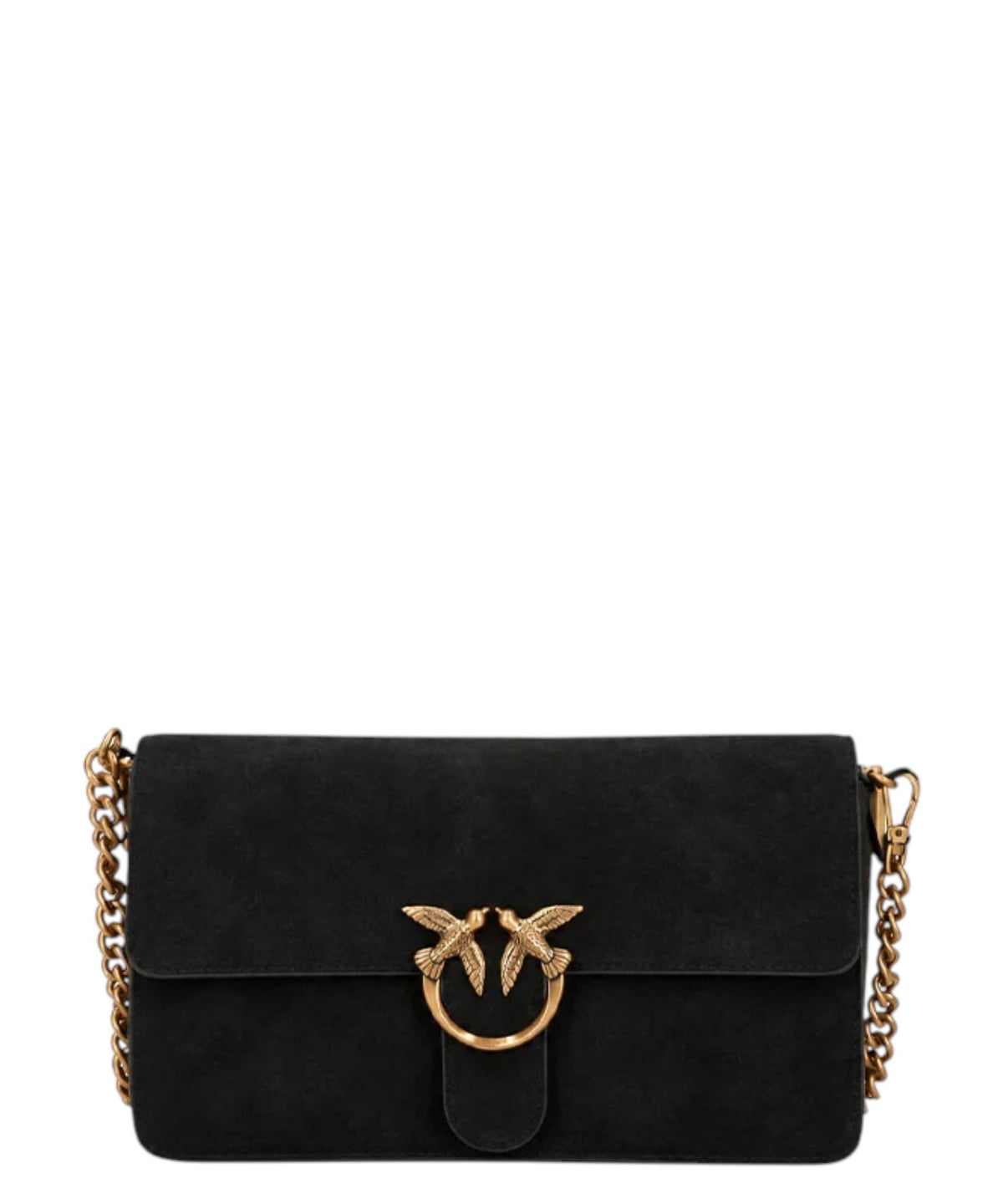 Borsa a spalla Pinko Love One Slouchy S in camoscio