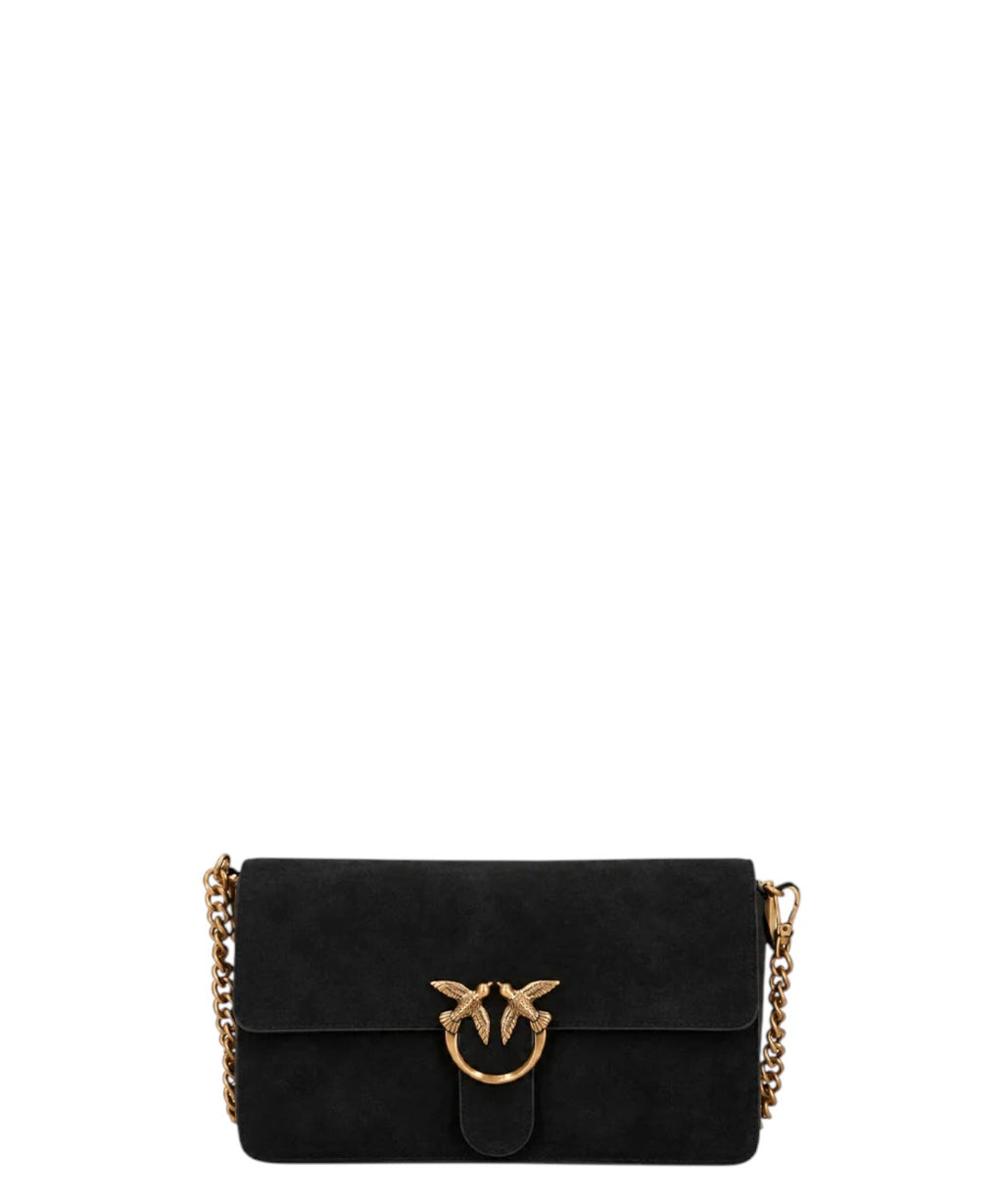 Mini-Tasche Love One Slouchy von Pinko aus Veloursleder, Größe S