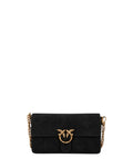 Mini-Tasche Love One Slouchy von Pinko aus Veloursleder, Größe S