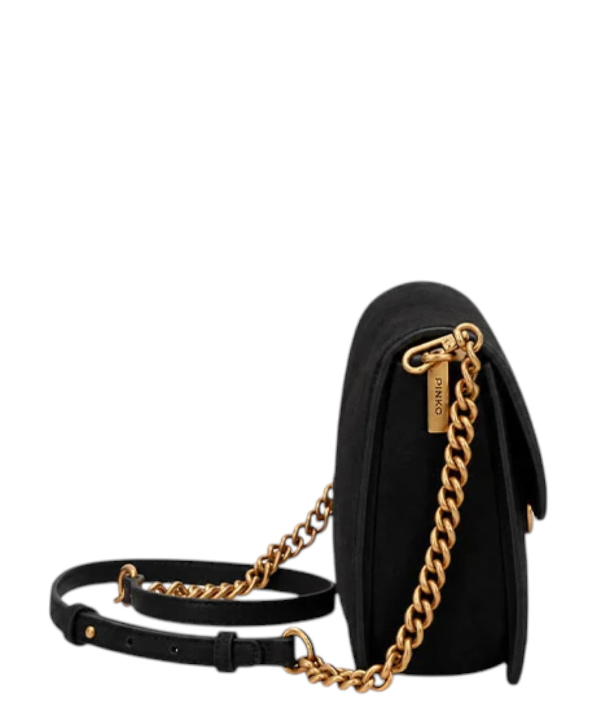 Borsa a spalla Pinko Love One Slouchy S in camoscio