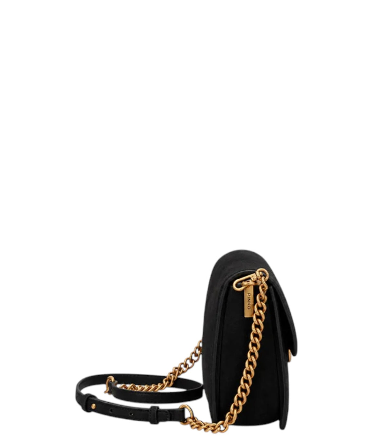 Mini-Tasche Love One Slouchy von Pinko aus Veloursleder, Größe S