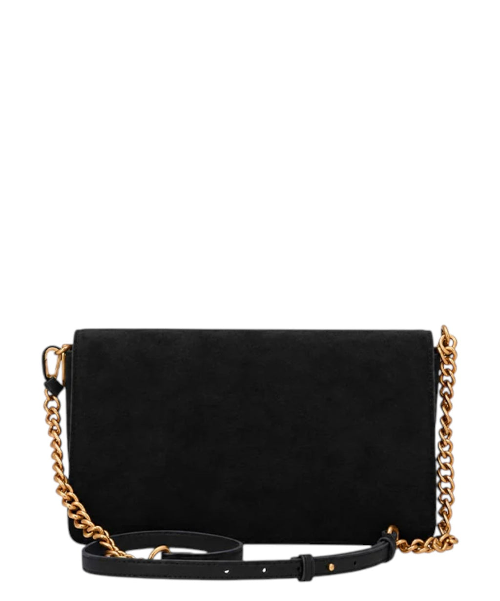 Borsa a spalla Pinko Love One Slouchy S in camoscio
