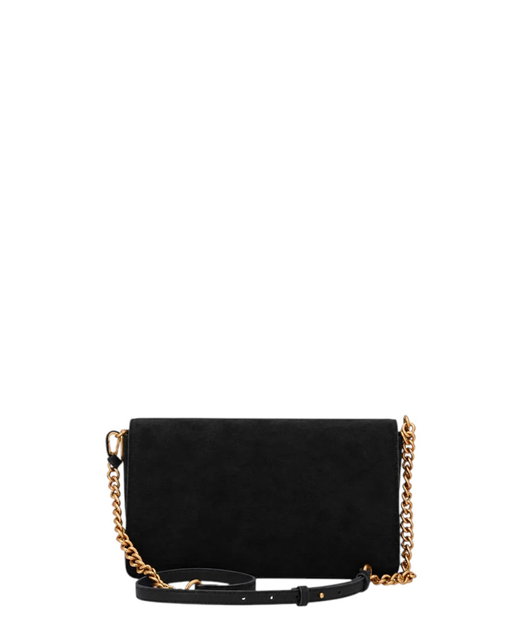 Mini-Tasche Love One Slouchy von Pinko aus Veloursleder, Größe S