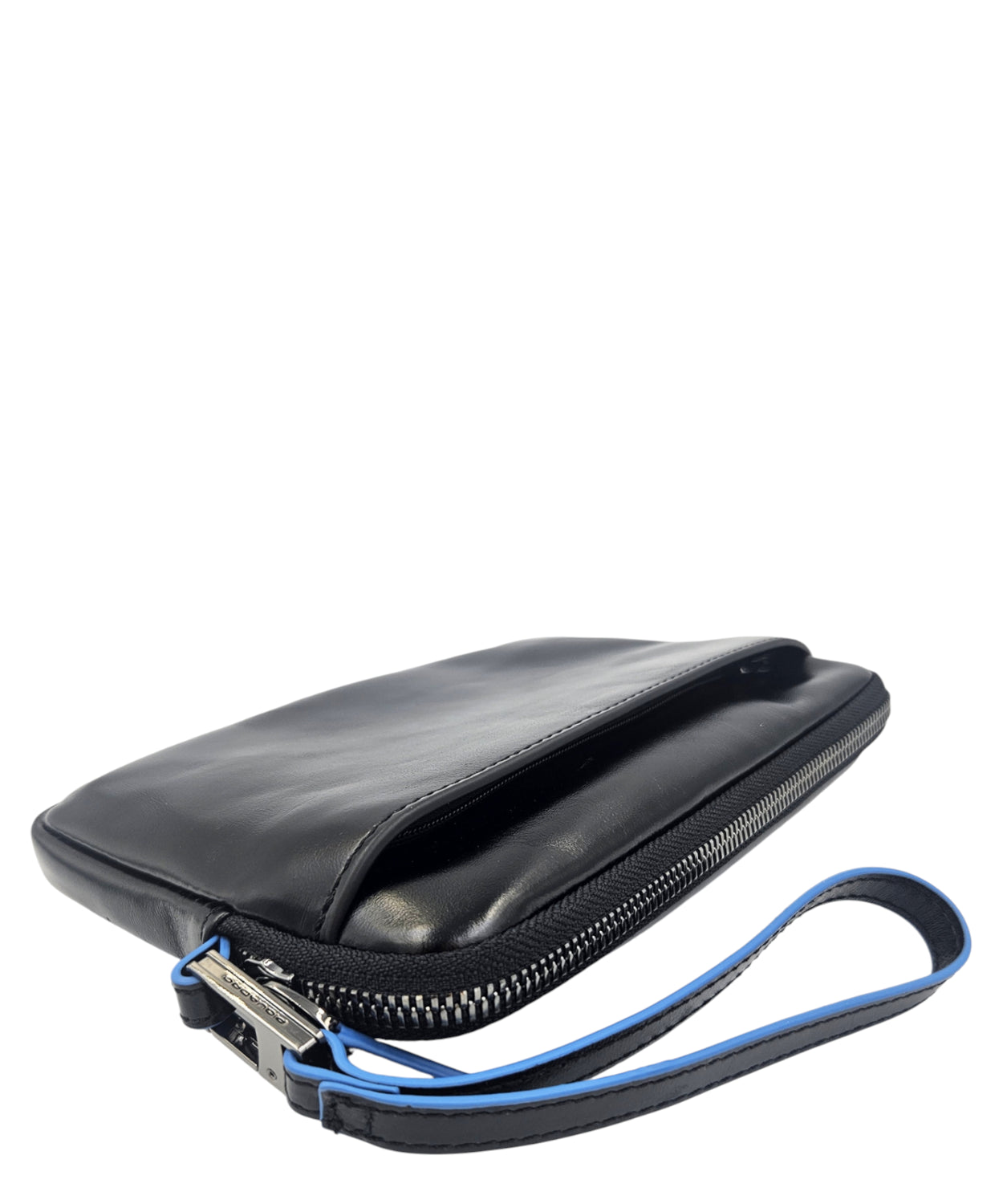 Piquadro Pochette Blue Square in Pelle