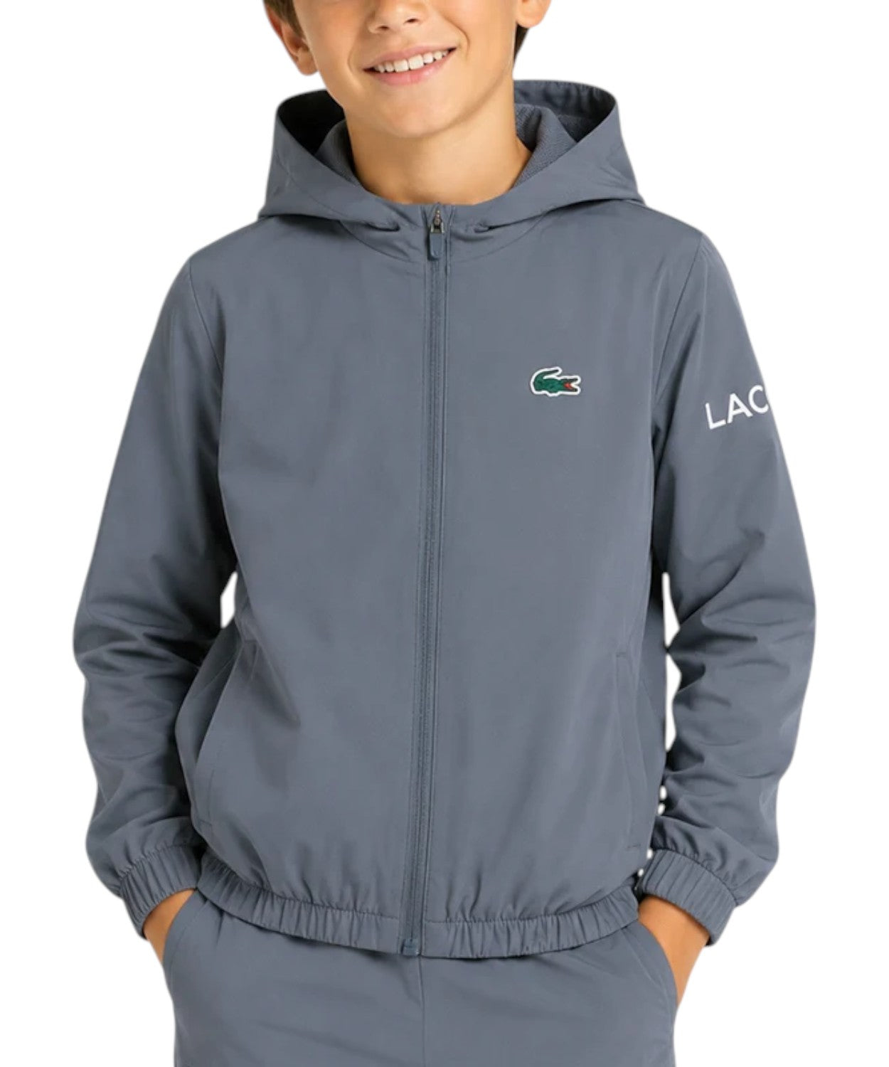 Giacca Tuta Lacoste Bambino Leggera con Cappuccio