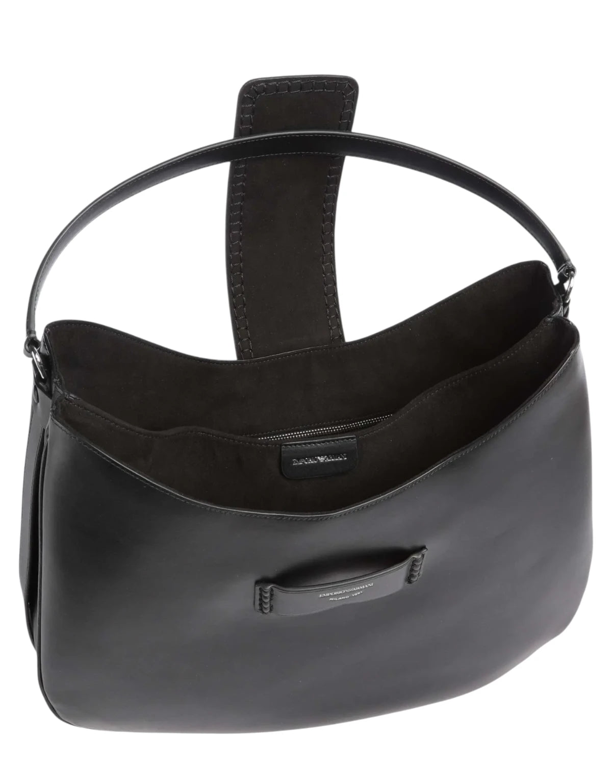 Borsa Mina Grande in Pelle di Vitello Nera-Emporio Armani-Borse a spalla-Vittorio Citro Boutique