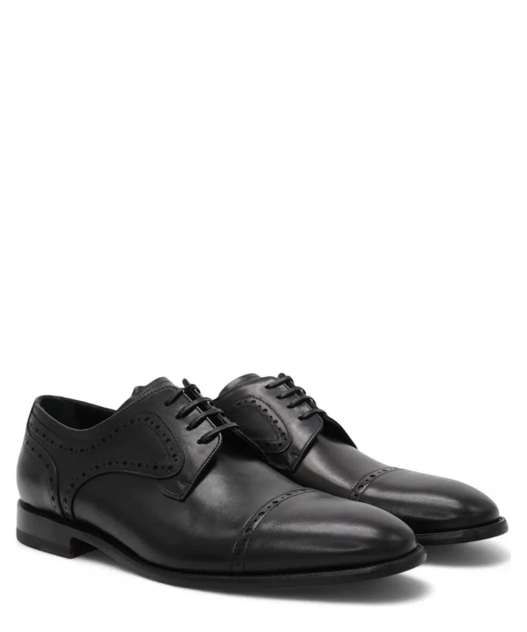 Scarpe Derby in Vitello Nero-Graziano Salvatelli-Stringate-Vittorio Citro Boutique