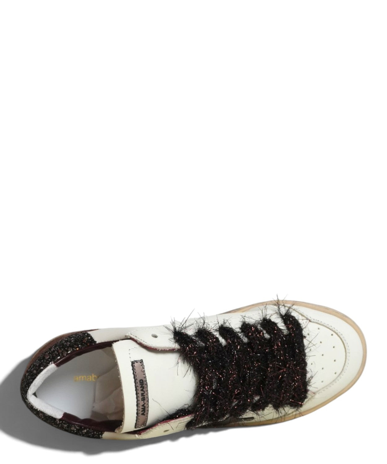 Sneakers in Pelle con Lacci Lurex di Ama Brand
