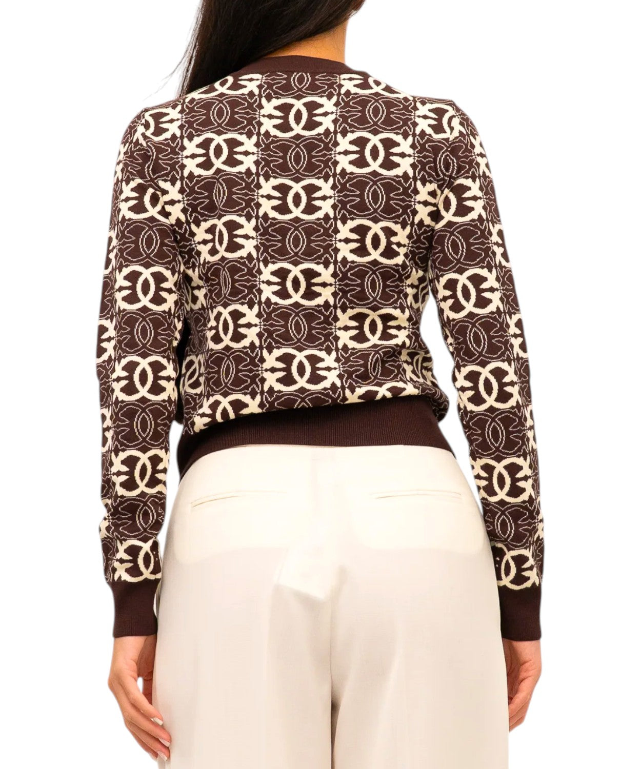 Maglia Cropped con Logo Love Birds di Pinko per Donna