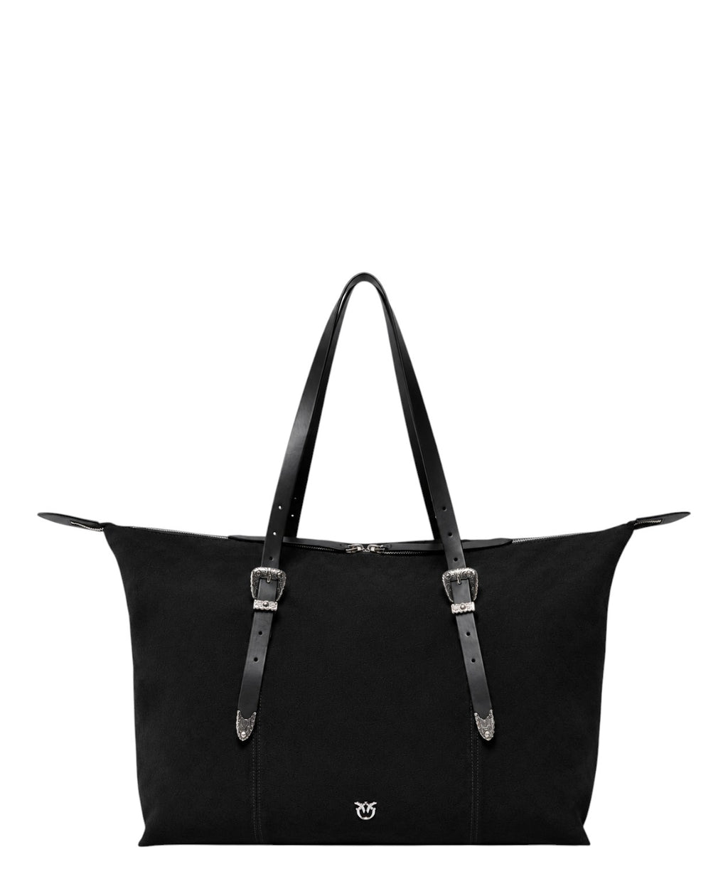 Pinko Suede Tote Bag with Western Details
