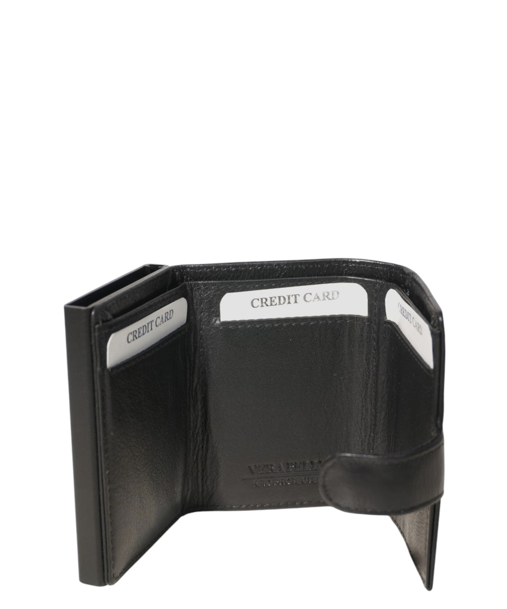 Portafoglio uomo pelle con meccanismo pop up e zip