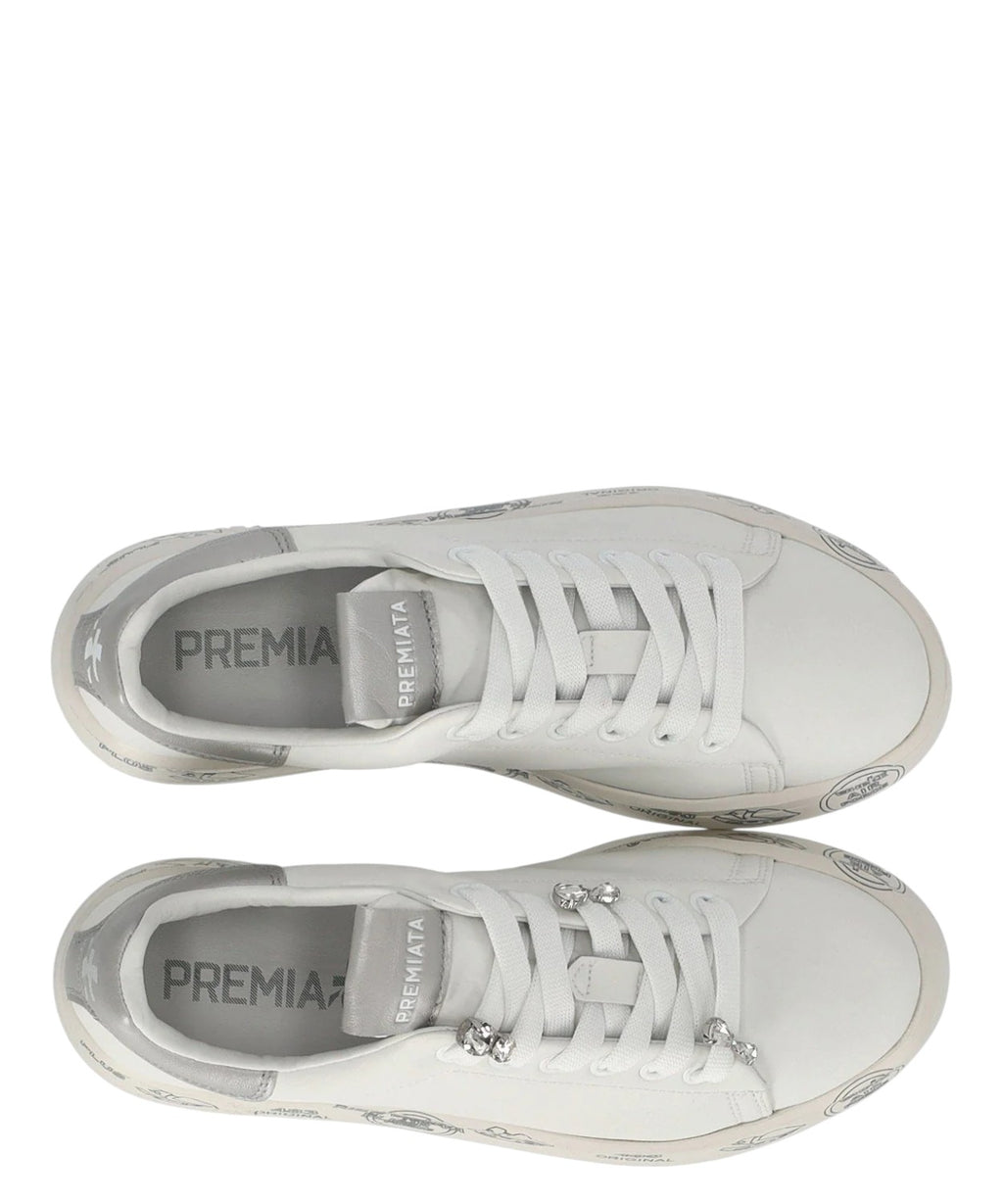 Sneaker Premiata Belle 7447K aus Leder mit Strasssteinbesatz