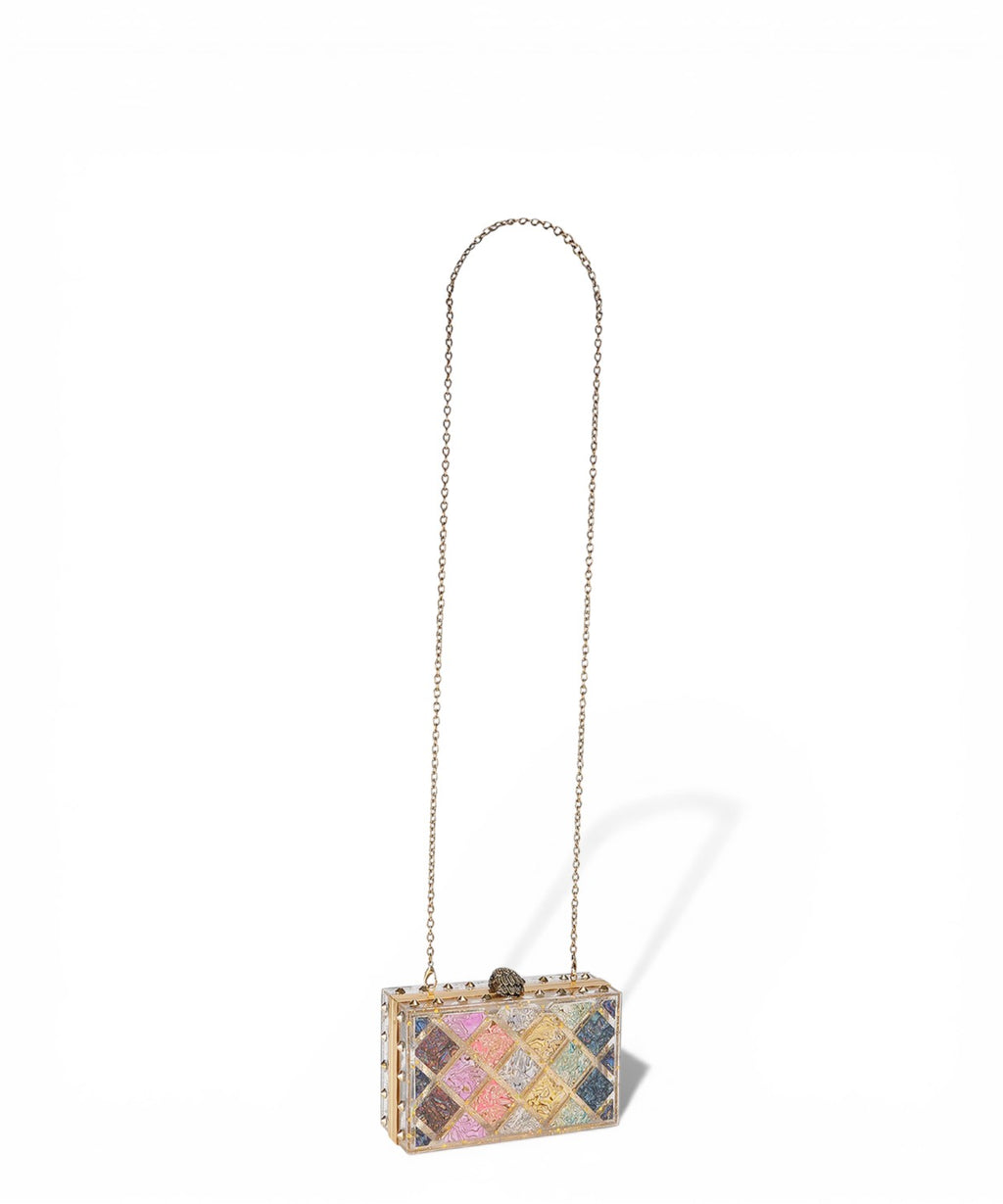 Kurt Geiger Clutch Mini Crystal Quilt Box