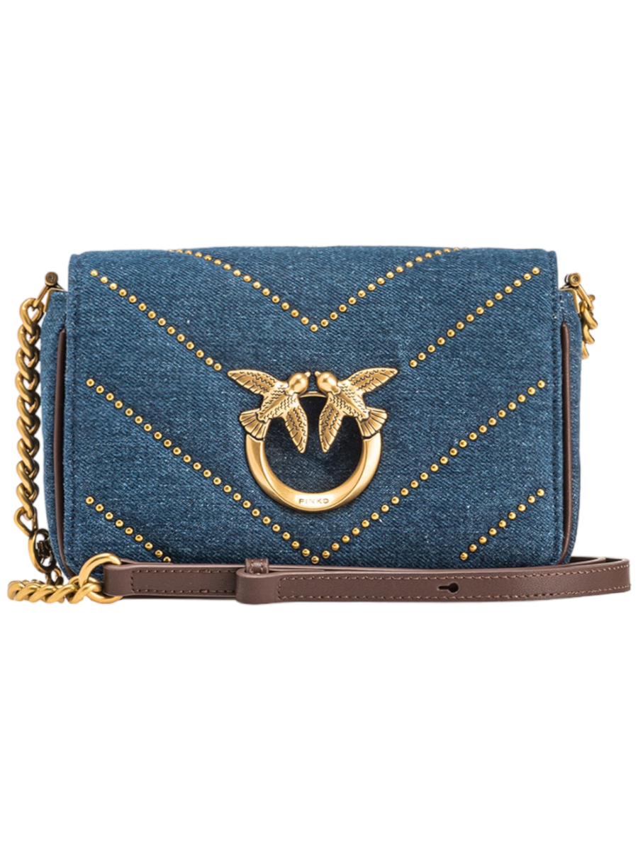 Love click mini denim-Pinko-Borse a spalla-Vittorio Citro Boutique