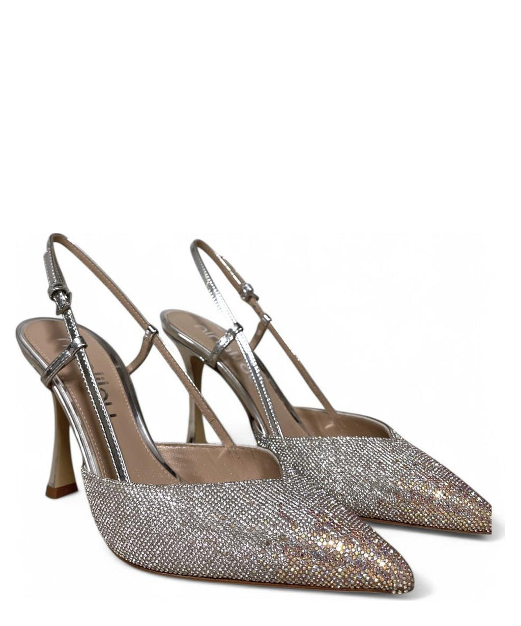 Slingback con punta strass-NINALILOU-Scarpe con tacco-Vittorio Citro Boutique