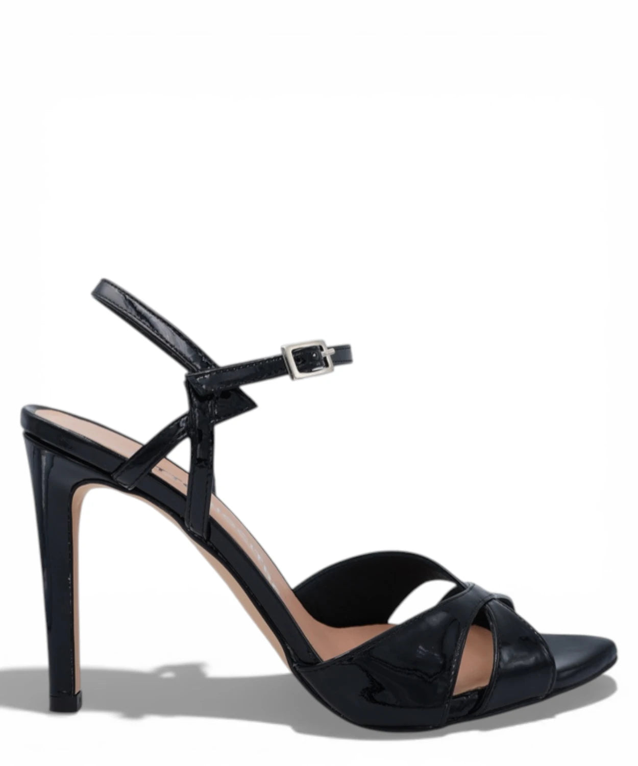 Sandali Neri Donna con Tacco 90 e Cinturino alla Caviglia