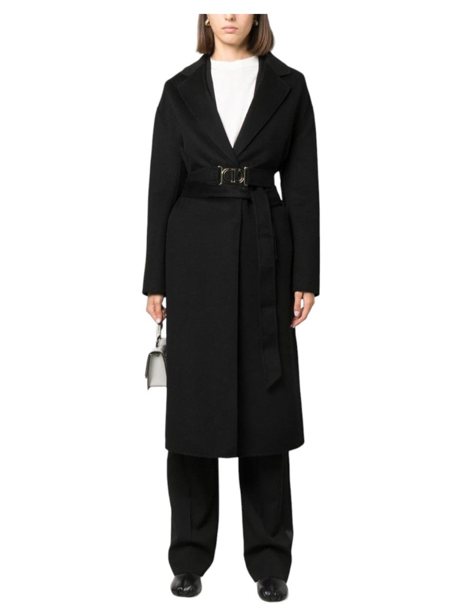Cappotto con cintura-Twinset-Cappotti-Vittorio Citro Boutique