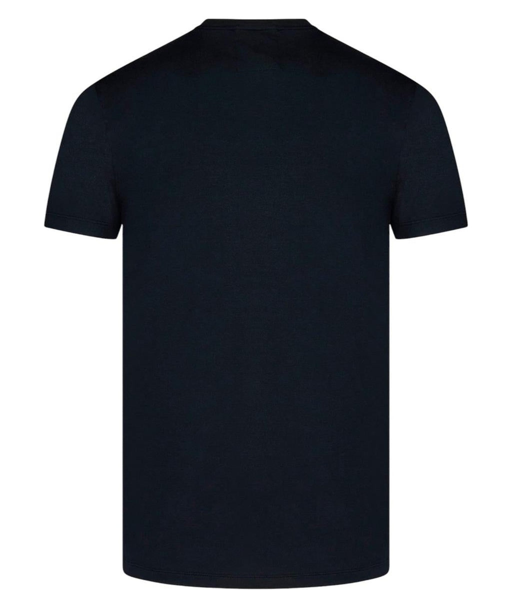 T-shirt in jersey stretch di viscosa con logo Aquila sul fondo.-T-shirt-Emporio Armani-Vittorio Citro Boutique