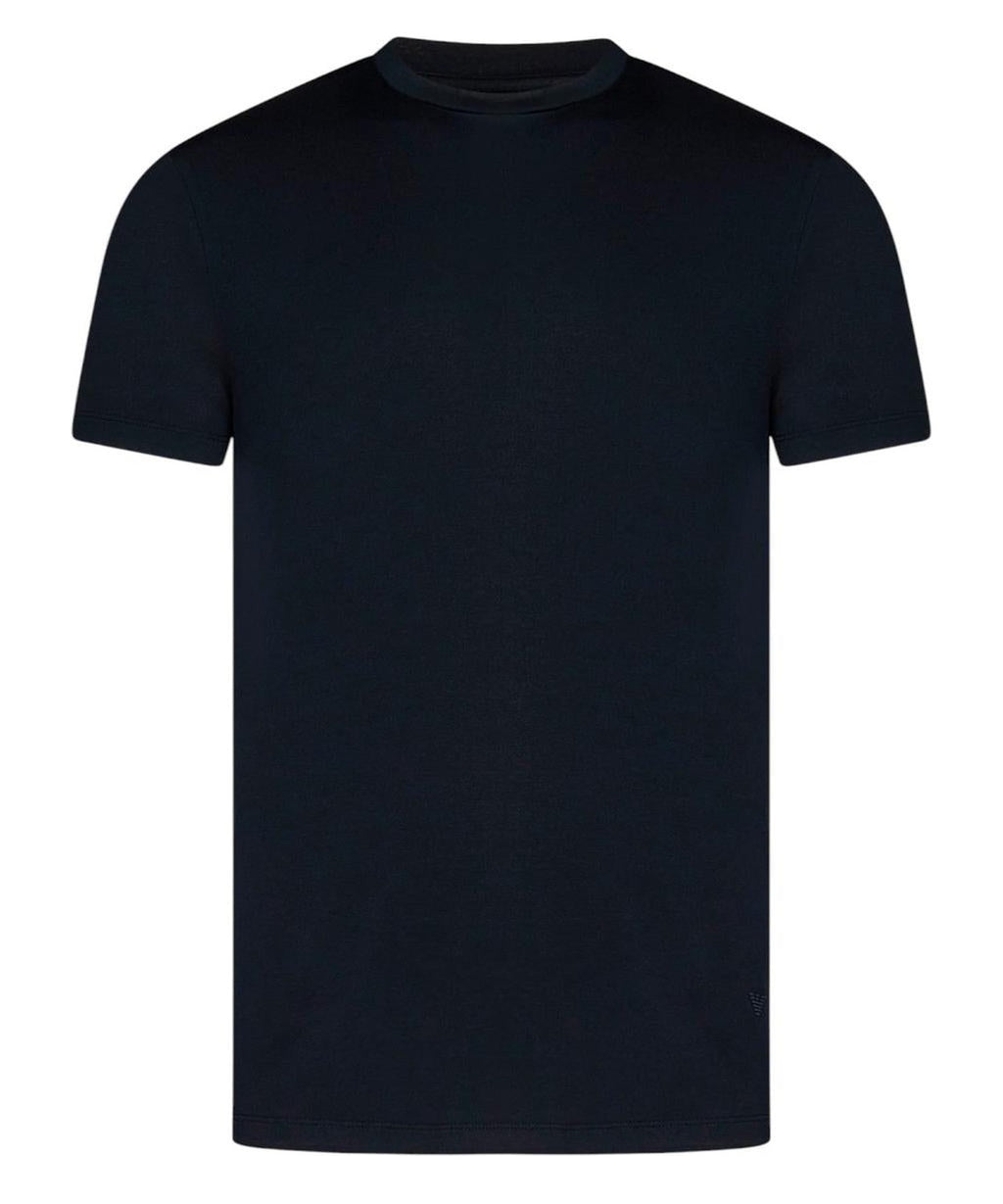 T-shirt in jersey stretch di viscosa con logo Aquila sul fondo.-T-shirt-Emporio Armani-Vittorio Citro Boutique