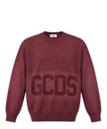 GCDS sweater med rund hals og stort logo