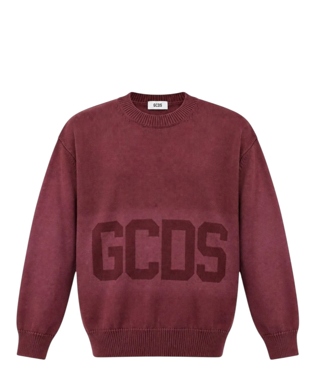 GCDS sweater med rund hals og stort logo
