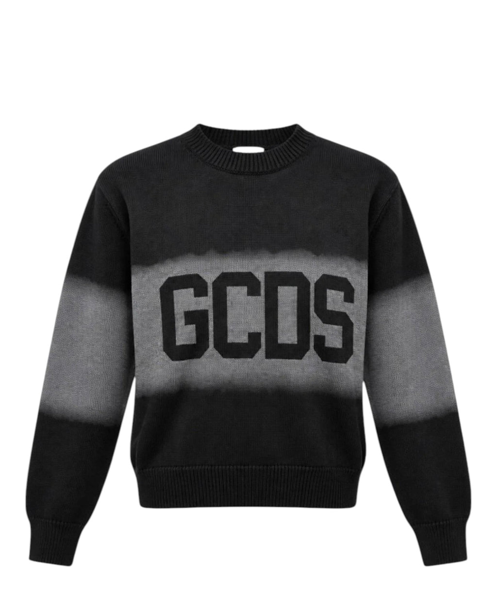 GCDS sweater med rund hals og stort logo