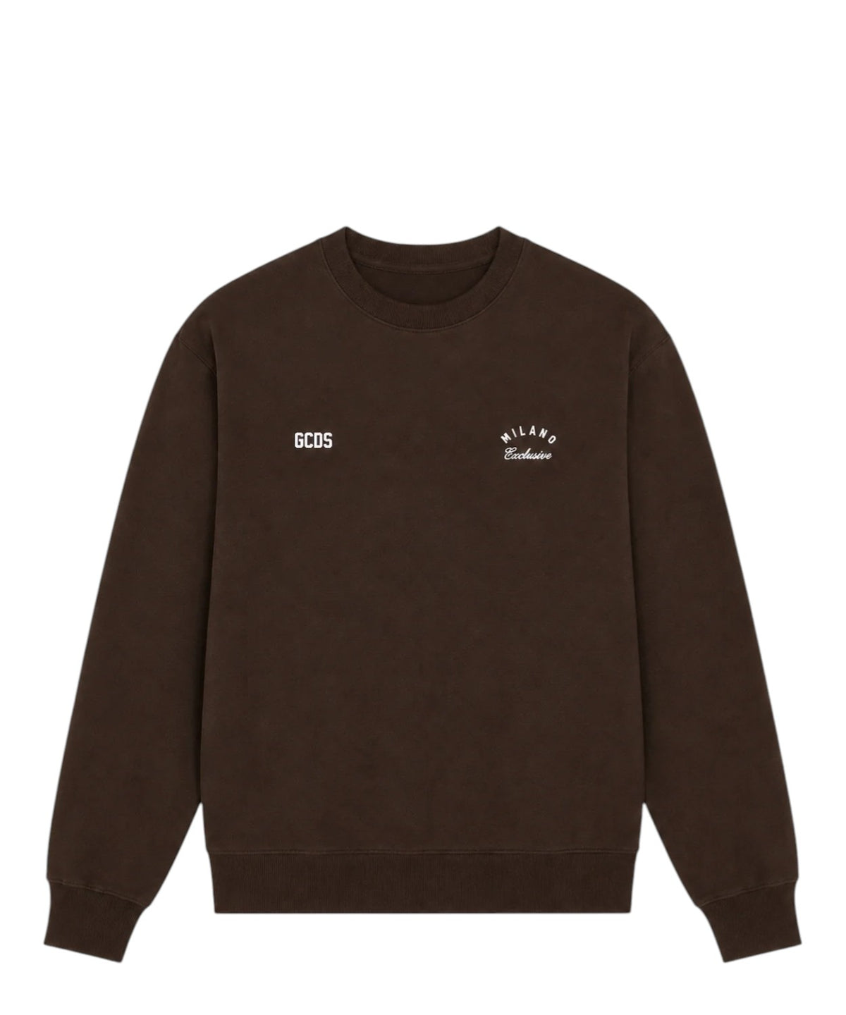 Felpa GCDS Girocollo con Band Logo sul Retro