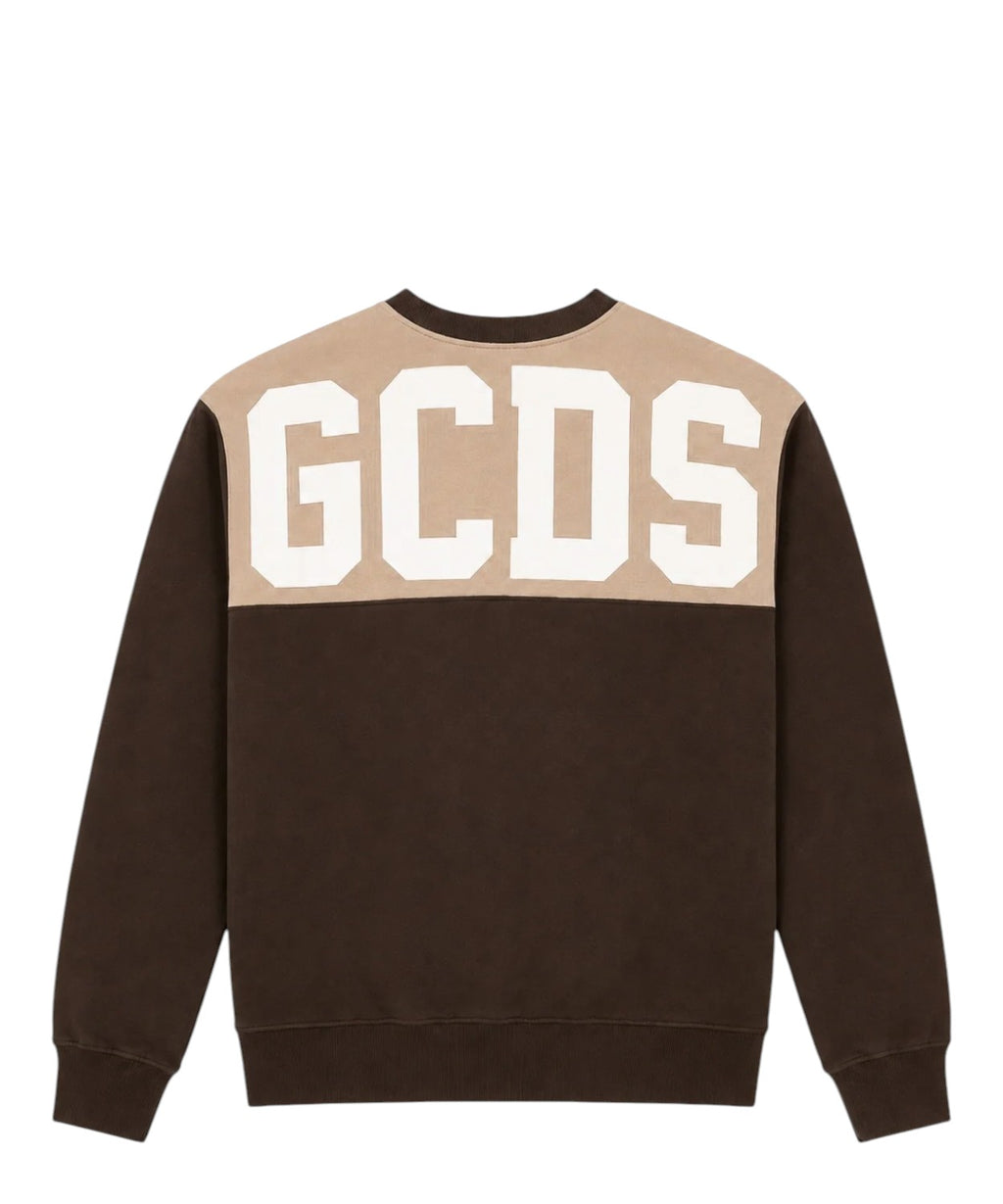 Felpa GCDS Girocollo con Band Logo sul Retro