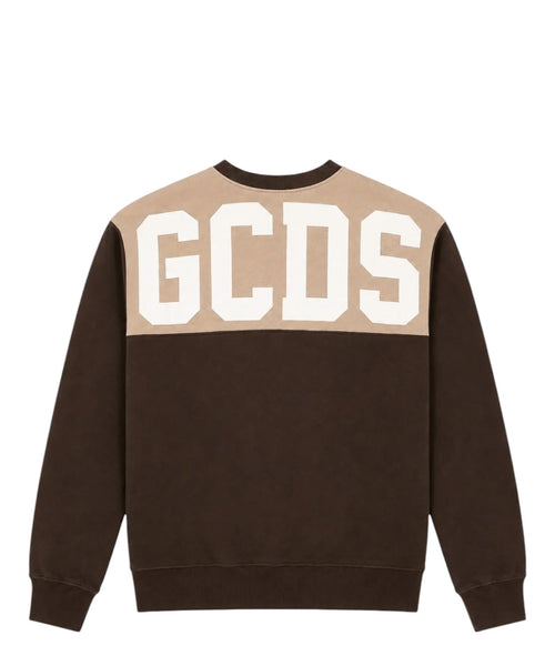 Felpa GCDS Girocollo con Band Logo sul Retro