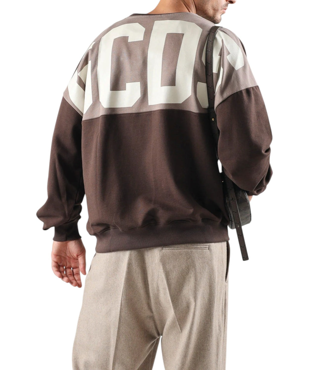 Felpa GCDS Girocollo con Band Logo sul Retro