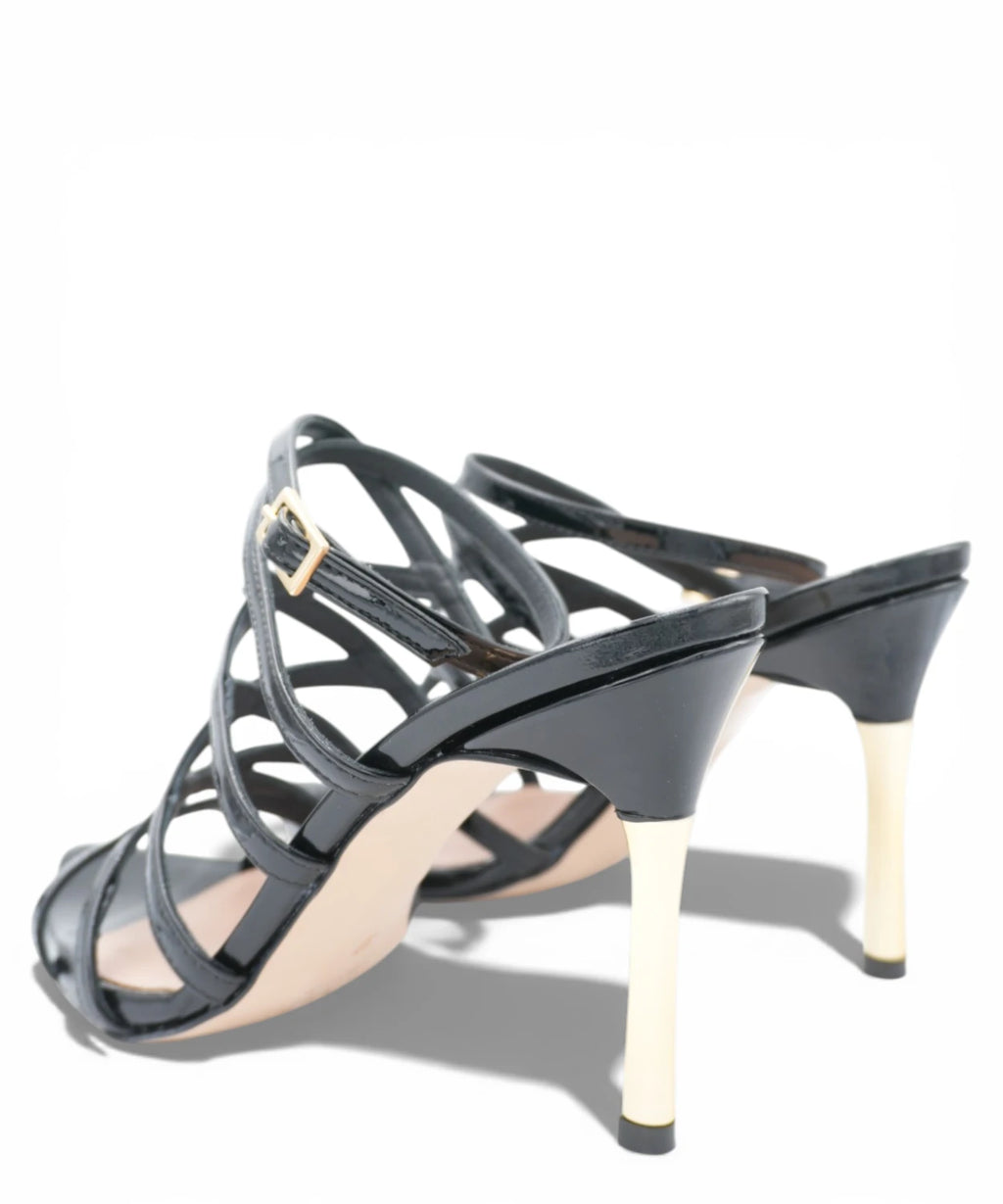 Lakleren sandalen met 10 cm hak - Vittorio Citro