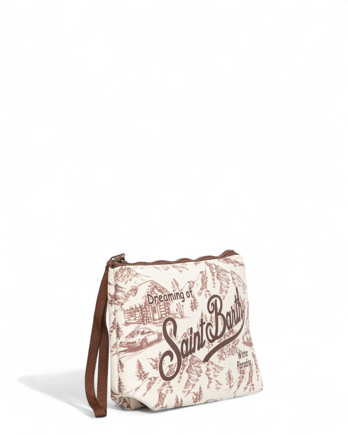 Pochette Aline con stampa logo e zip-Mc2 Saint Barth-Pochette-Vittorio Citro Boutique