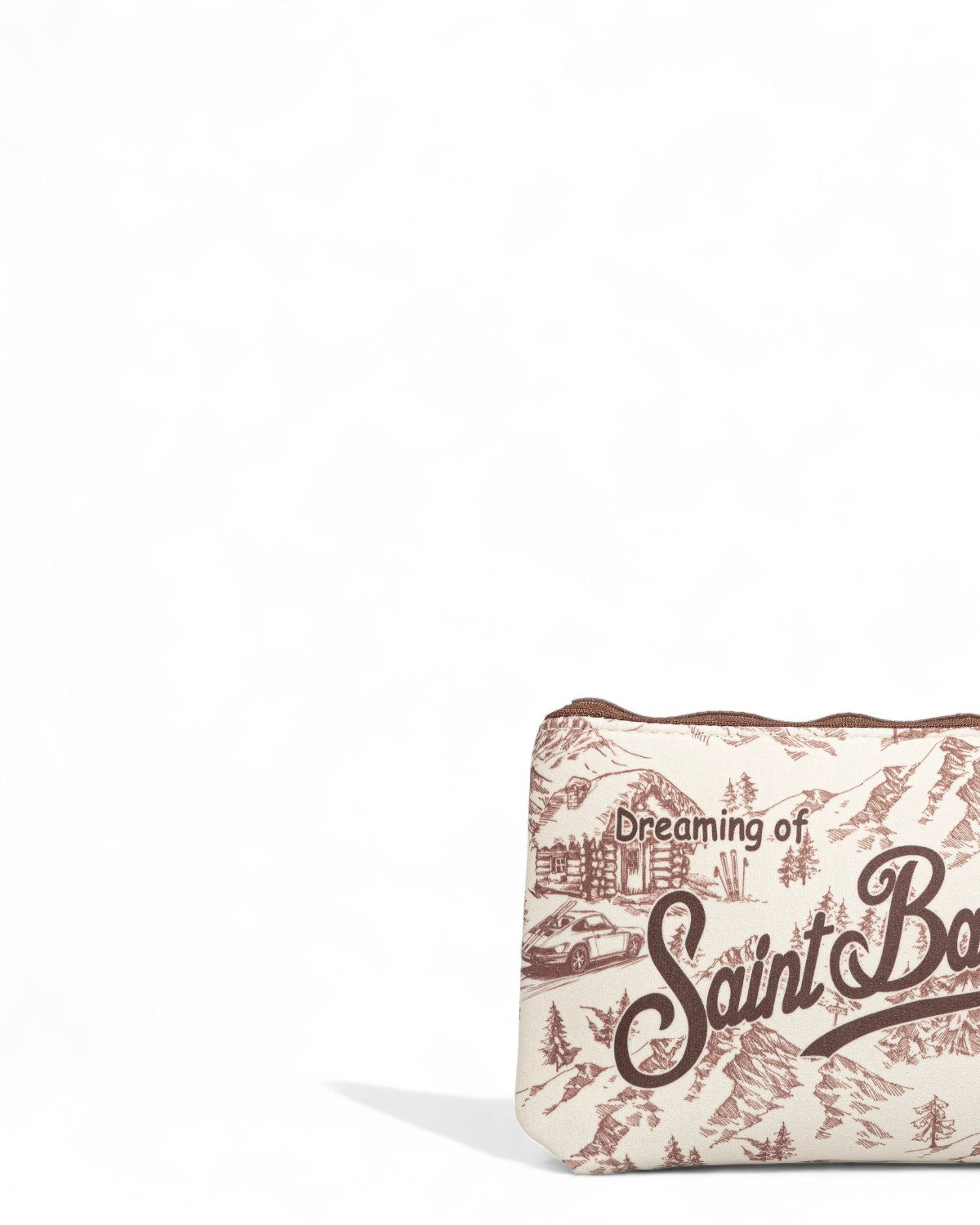 Pochette Aline con stampa logo e zip-Mc2 Saint Barth-Pochette-Vittorio Citro Boutique