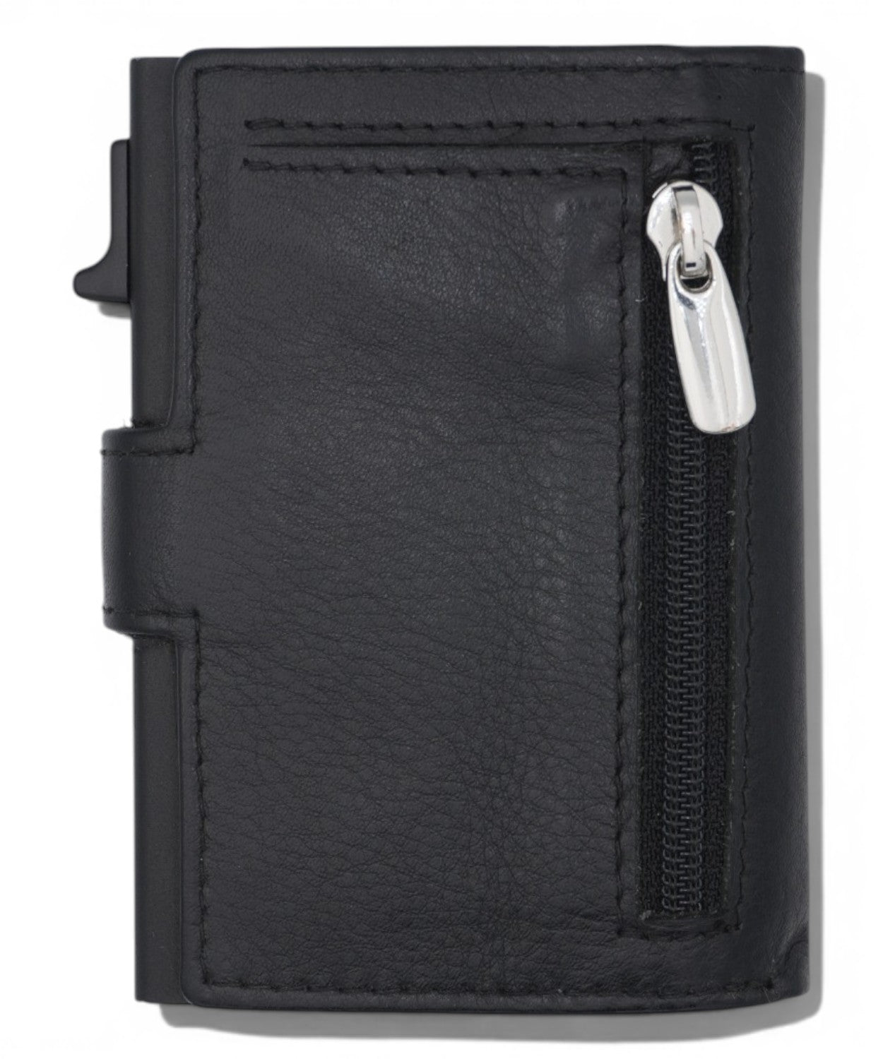 Portafoglio Uomo Pelle RFID Compatto con Zip e Slide