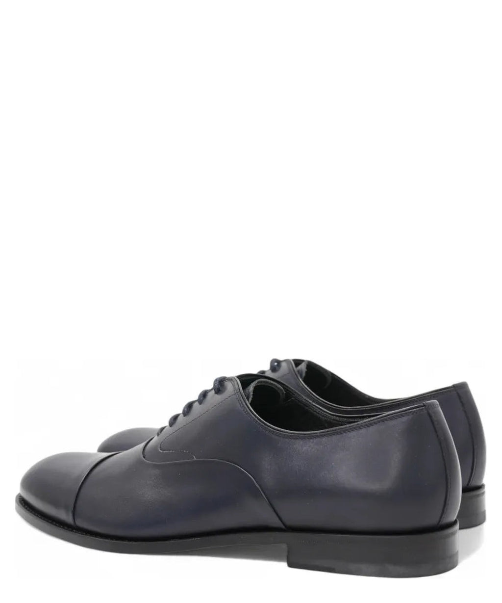 Scarpe Stringate in Pelle con Fondo in Cuoio-Graziano Salvatelli-Stringate-Vittorio Citro Boutique