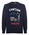 Maglione Heron in misto cashmere con ricamo Cortina-Mc2 Saint Barth-Maglieria-Vittorio Citro Boutique